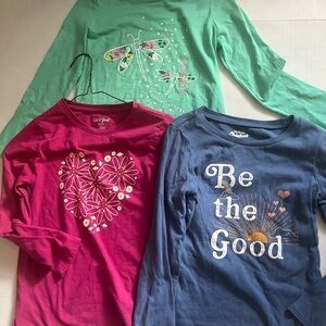 OshKosh B'gosh Long Sleeve Tees - Green, Pink, Blue